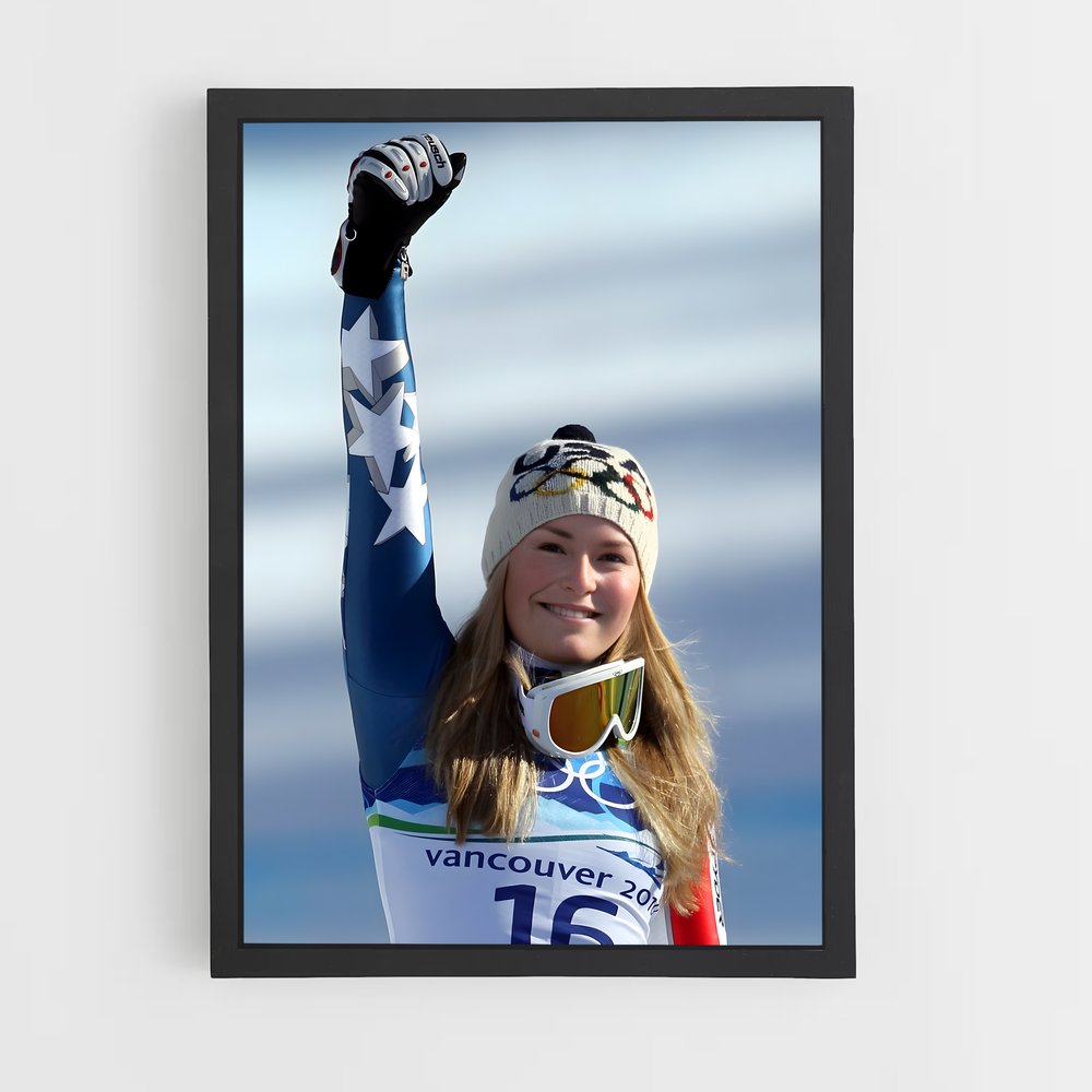Poster Ski en Fête – affiche Jeux Olympiques (vue 2)